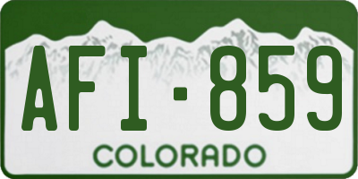 CO license plate AFI859