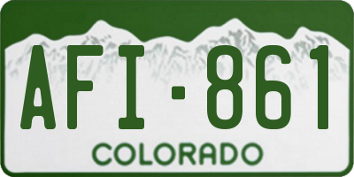 CO license plate AFI861