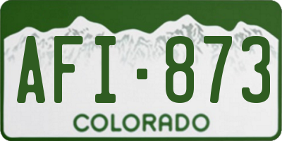 CO license plate AFI873