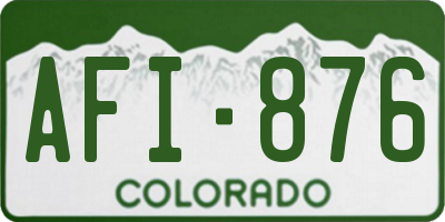 CO license plate AFI876