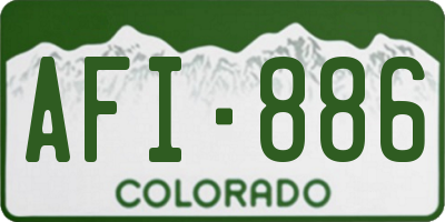 CO license plate AFI886