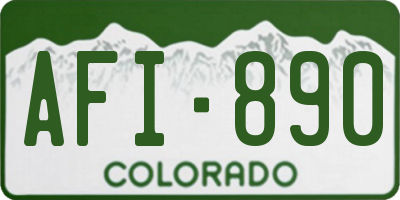 CO license plate AFI890