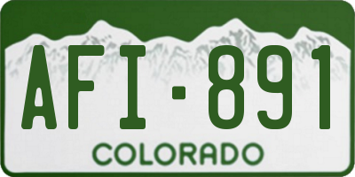 CO license plate AFI891