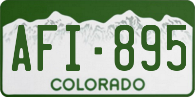 CO license plate AFI895