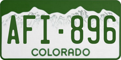 CO license plate AFI896