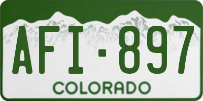 CO license plate AFI897