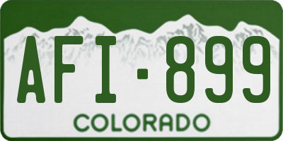 CO license plate AFI899