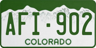 CO license plate AFI902