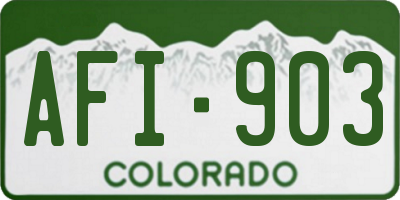 CO license plate AFI903