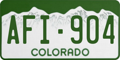 CO license plate AFI904