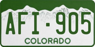 CO license plate AFI905