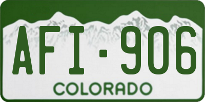 CO license plate AFI906