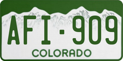 CO license plate AFI909
