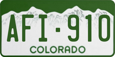 CO license plate AFI910