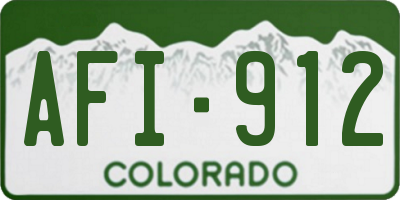CO license plate AFI912