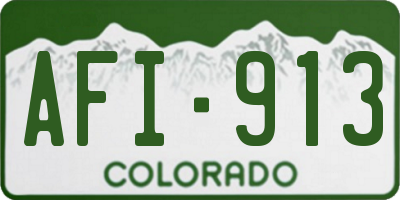 CO license plate AFI913