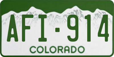 CO license plate AFI914