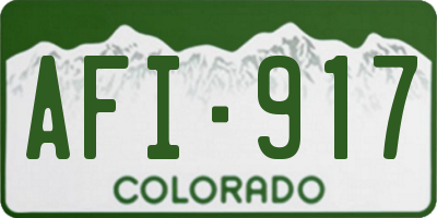 CO license plate AFI917