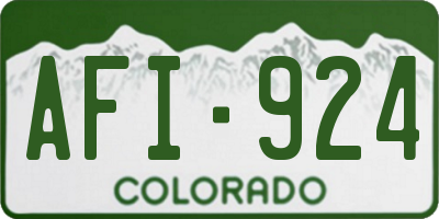 CO license plate AFI924