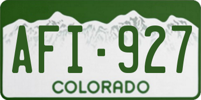 CO license plate AFI927