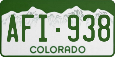 CO license plate AFI938