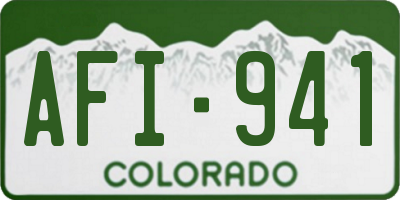 CO license plate AFI941
