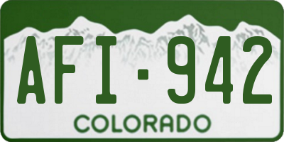 CO license plate AFI942