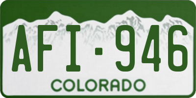 CO license plate AFI946