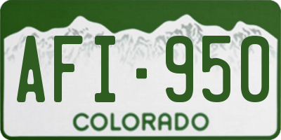 CO license plate AFI950