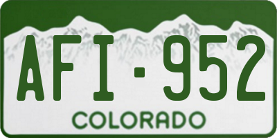 CO license plate AFI952