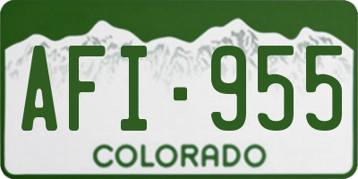 CO license plate AFI955