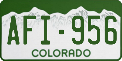 CO license plate AFI956