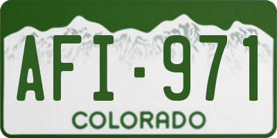 CO license plate AFI971