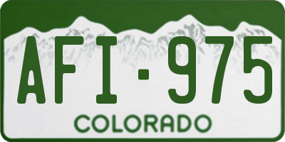 CO license plate AFI975