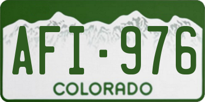 CO license plate AFI976