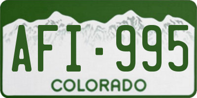 CO license plate AFI995