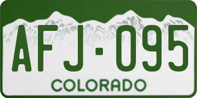 CO license plate AFJ095