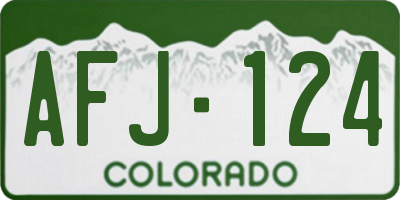 CO license plate AFJ124