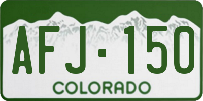 CO license plate AFJ150