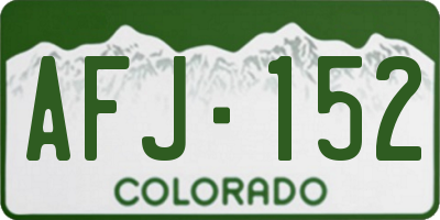 CO license plate AFJ152