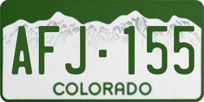 CO license plate AFJ155