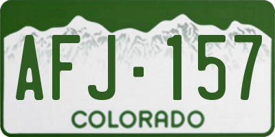 CO license plate AFJ157