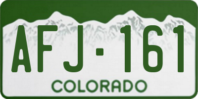 CO license plate AFJ161