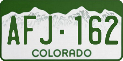CO license plate AFJ162