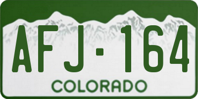 CO license plate AFJ164