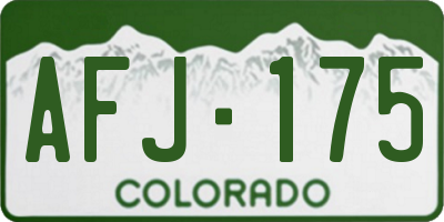 CO license plate AFJ175