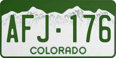 CO license plate AFJ176
