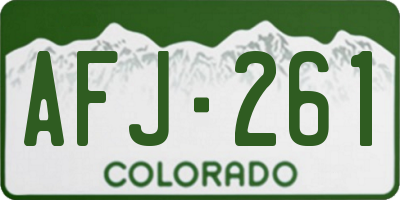 CO license plate AFJ261
