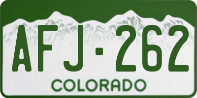 CO license plate AFJ262