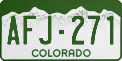 CO license plate AFJ271
